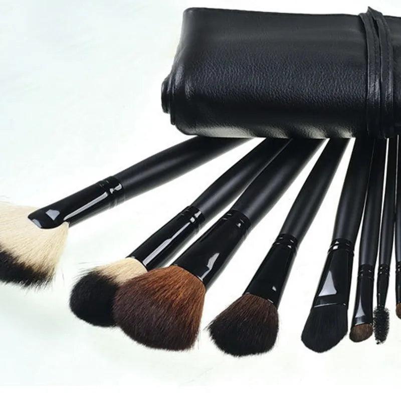 Kit 32 pincéis de maquiagem profissional + Bolsa de brinde
