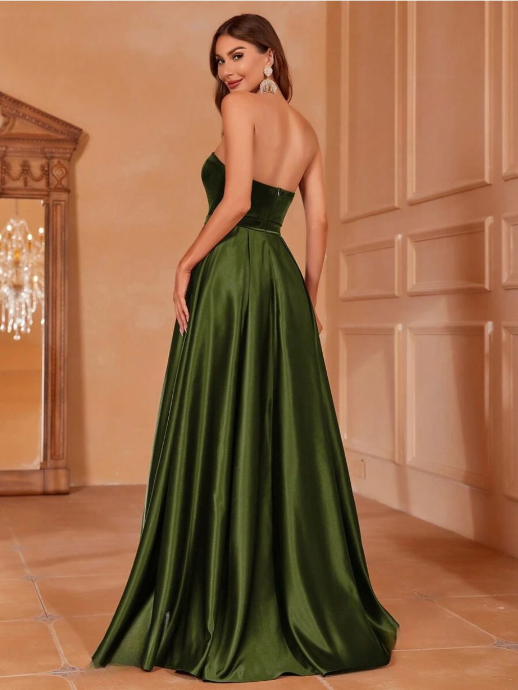 Vestido Longo Satin Grace - O Vestido que Eleva Sua Elegância a outro nível