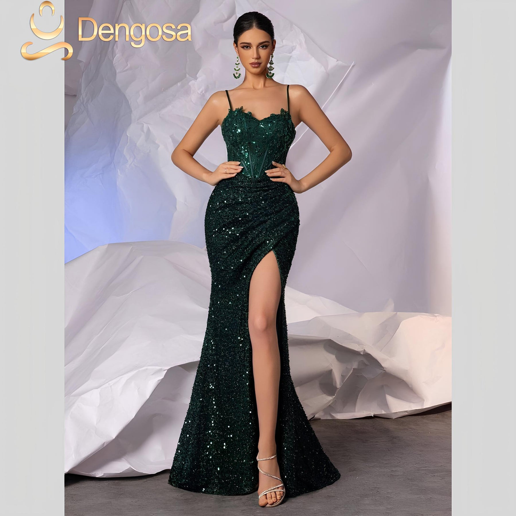 Vestido de Gala Luxuoso – 13 Cores Brilhantes!