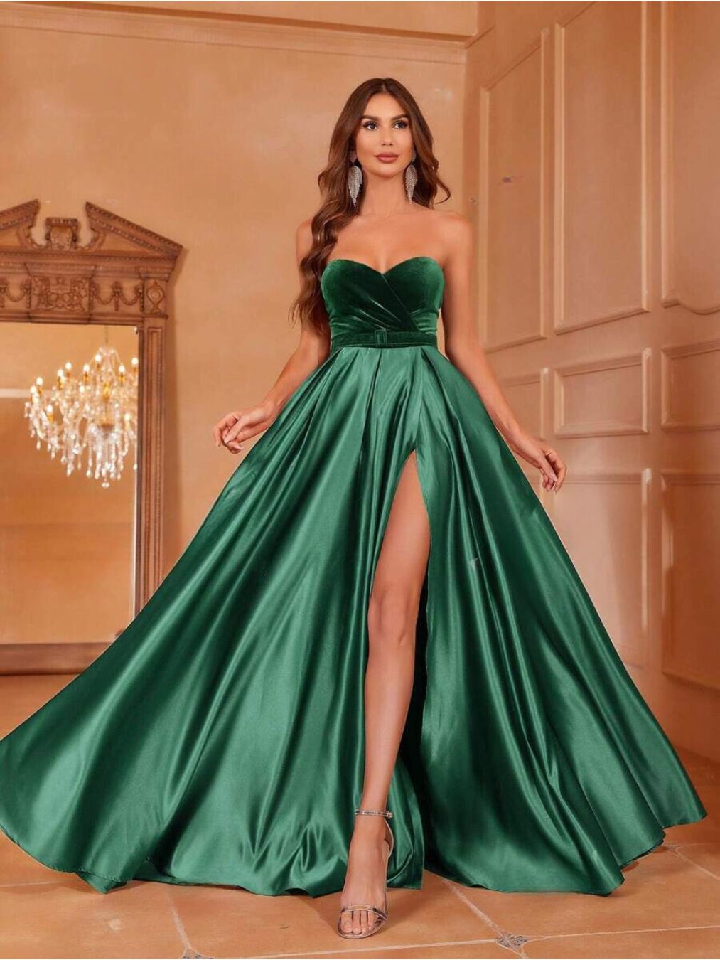 Vestido Longo Satin Grace - O Vestido que Eleva Sua Elegância a outro nível
