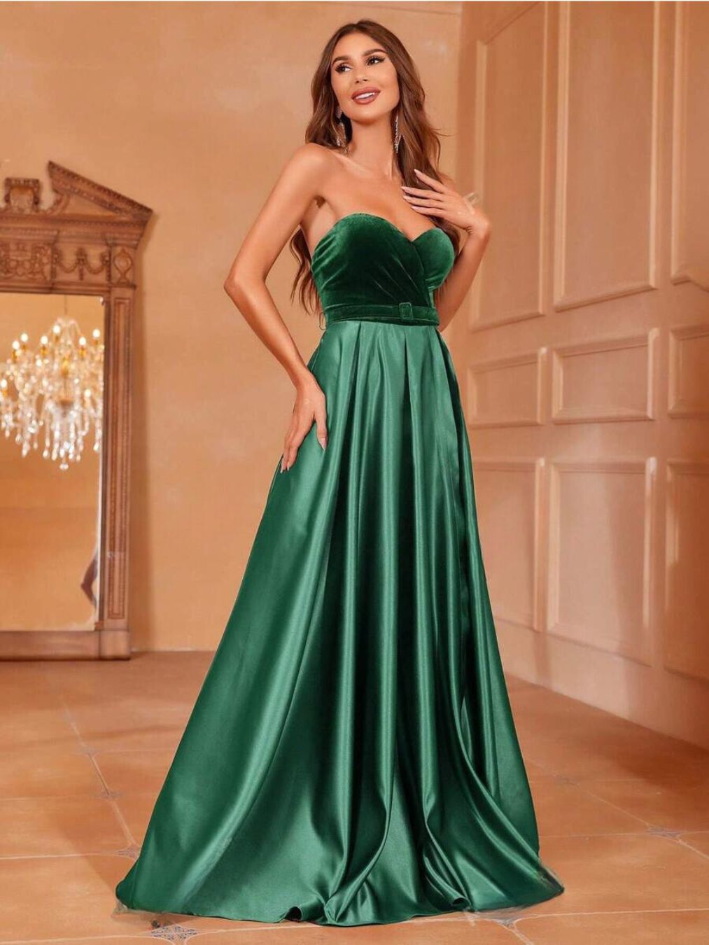Vestido Longo Satin Grace - O Vestido que Eleva Sua Elegância a outro nível