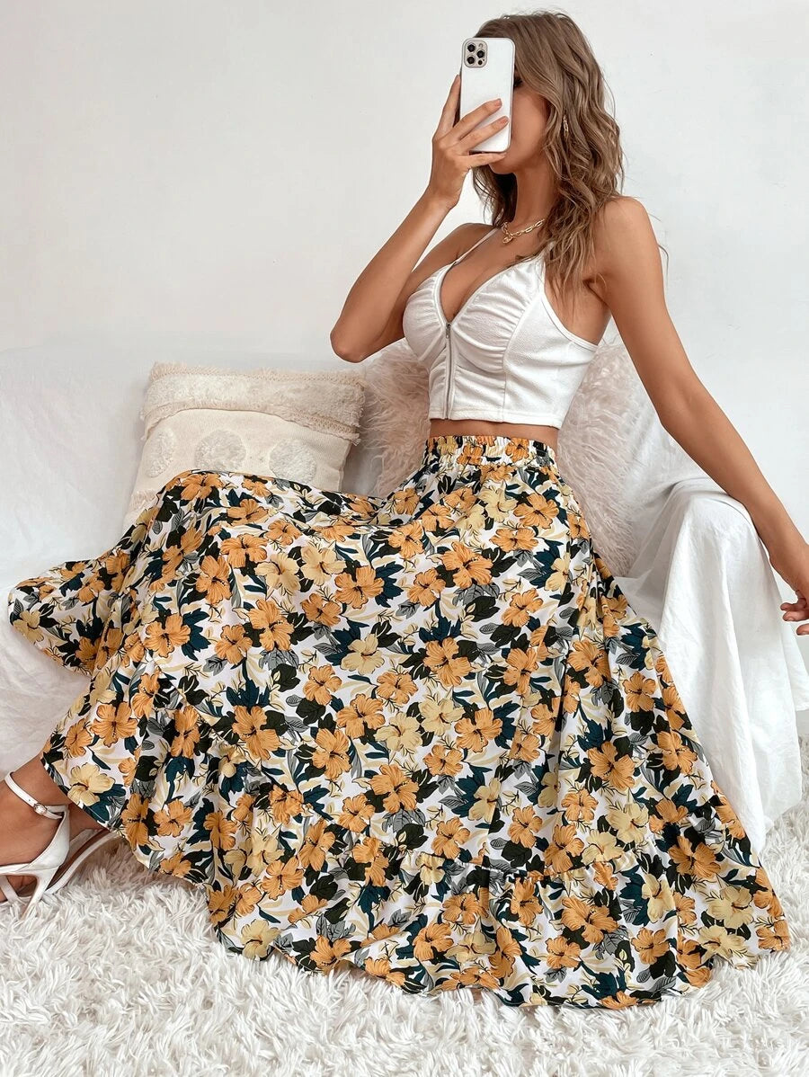 Saia boho Floral