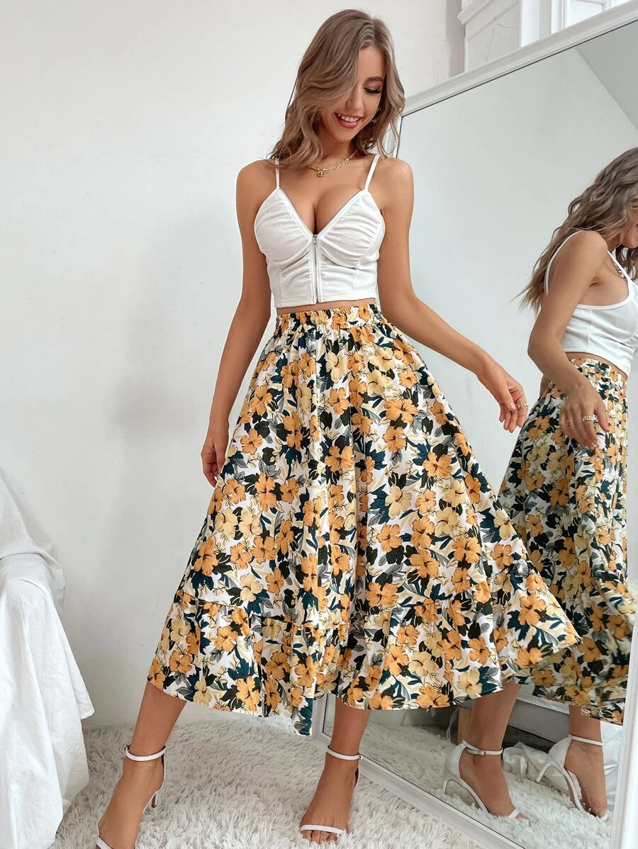 Saia boho Floral