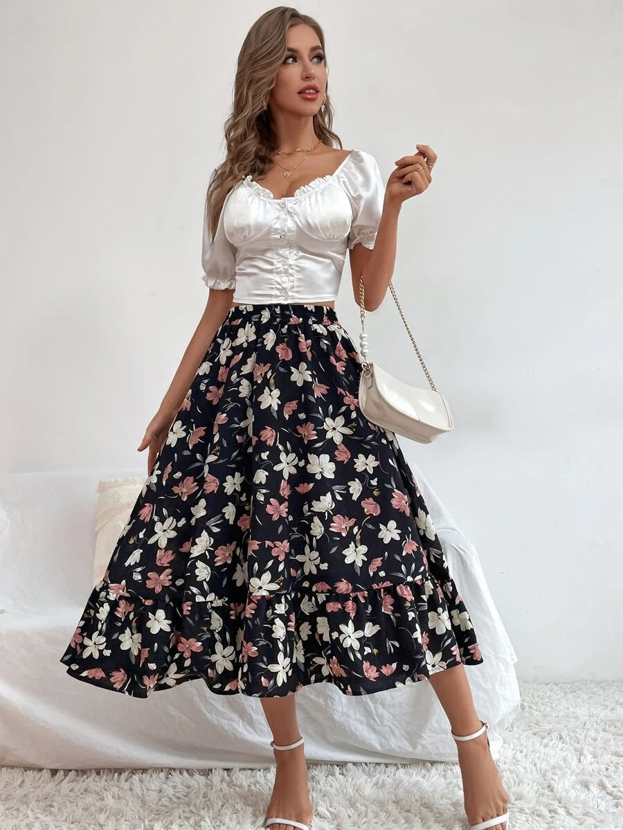 Saia boho Floral