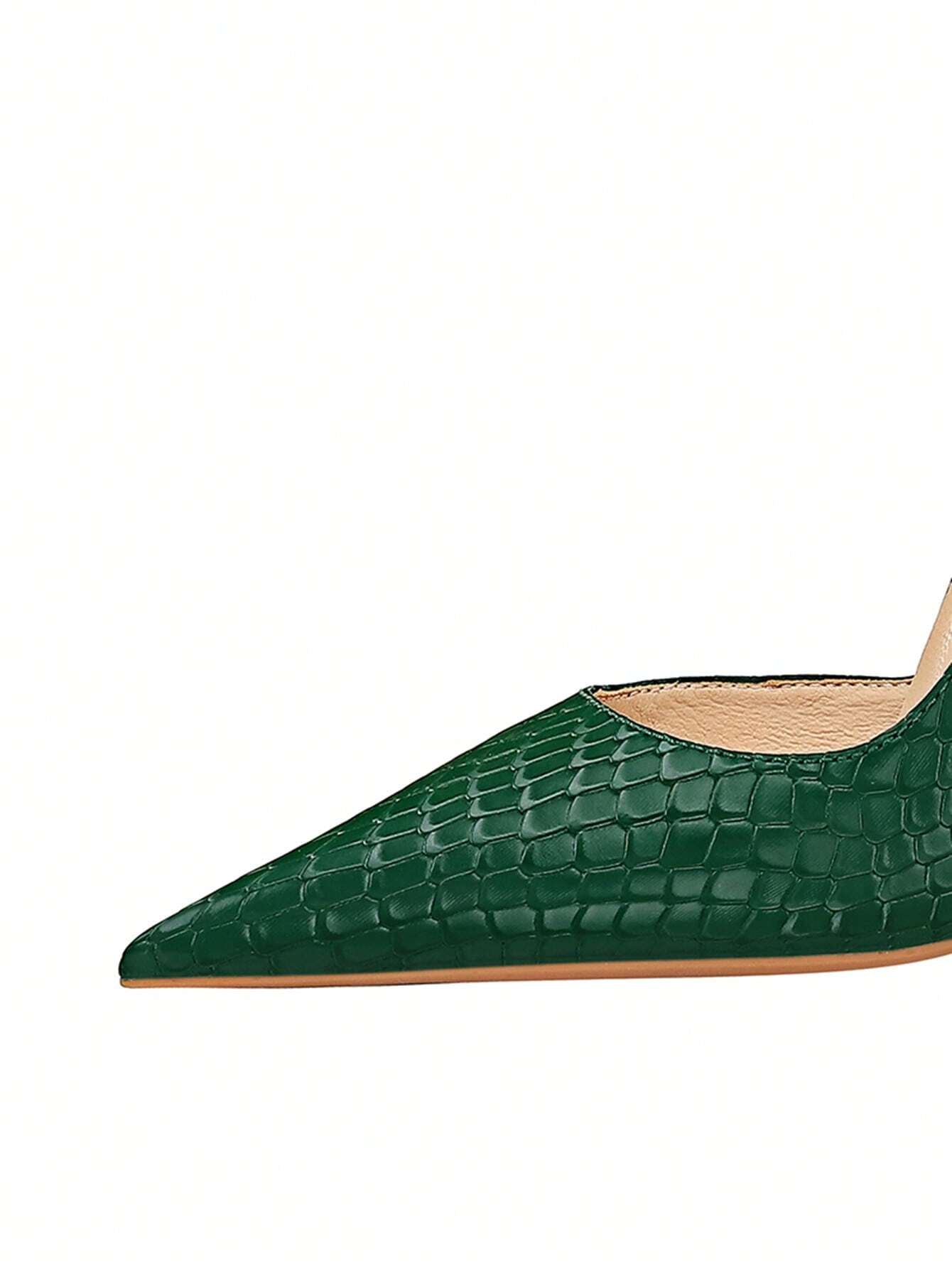 Scarpin de Luxo – Couro Crocodilo, 7cm de Salto