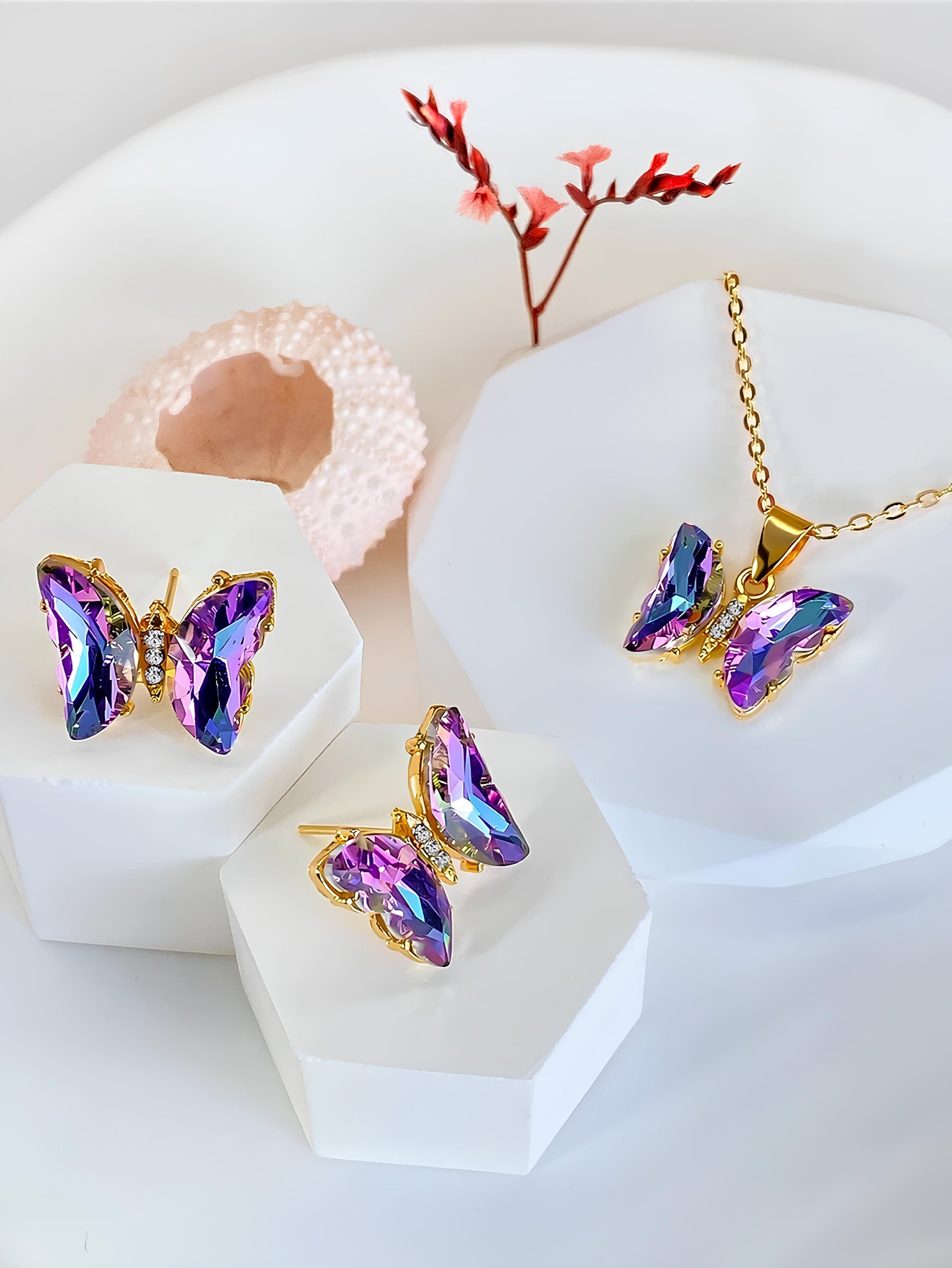 Conjunto de Joias Butterfly Charm – Elegância e Delicadeza em Cada Detalhe