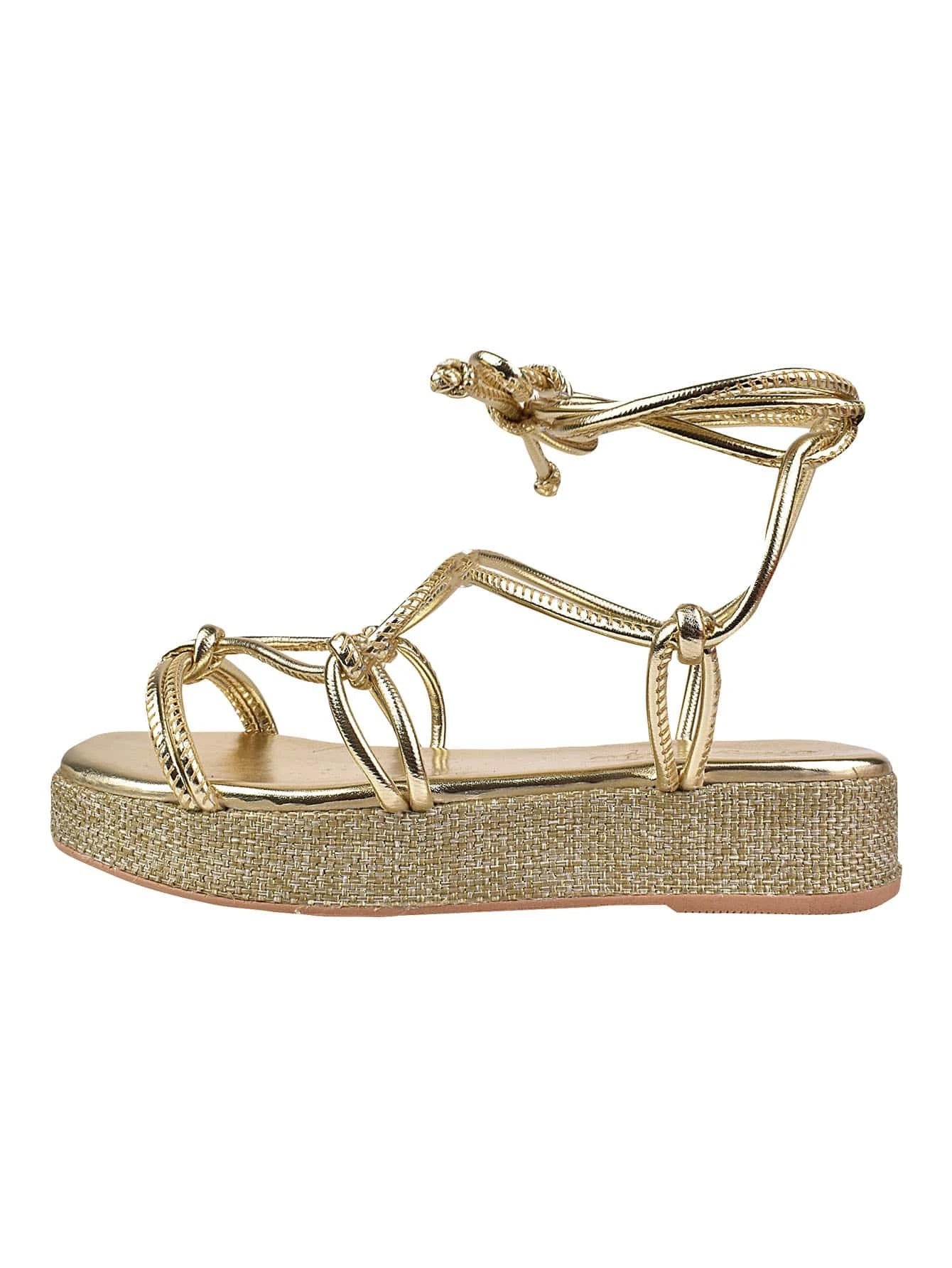 Sandália Feminina Papete de Amarrar