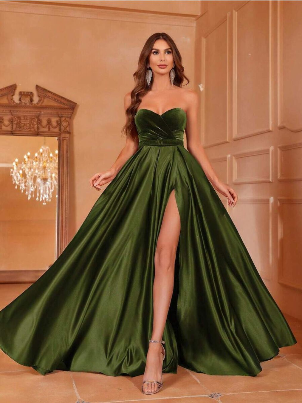 Vestido Longo Satin Grace - O Vestido que Eleva Sua Elegância a outro nível