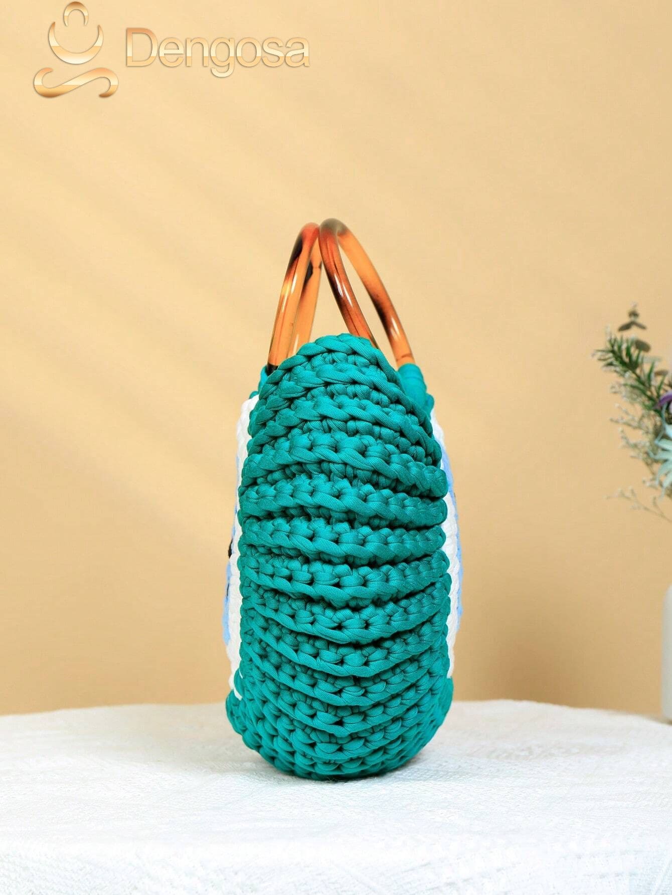 Bolsa de Crochê Olho Grego - 5 Cores e Design Exclusivo