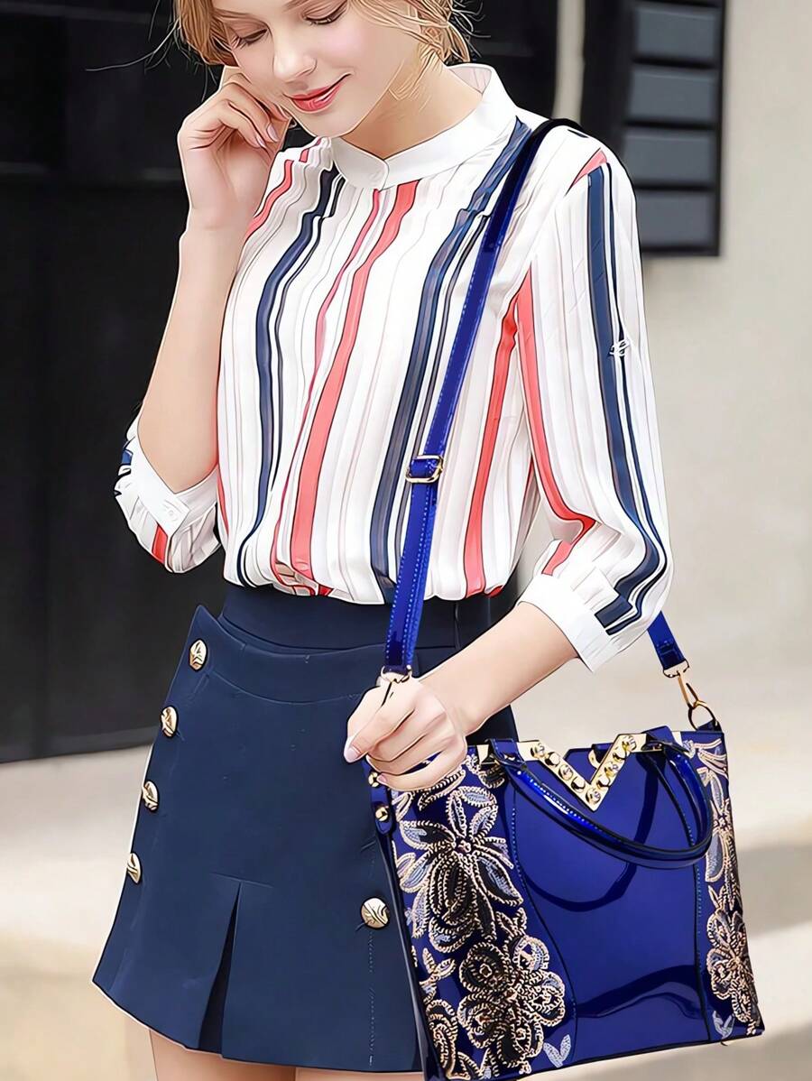 Bolsa Feminina de Couro Envernizado