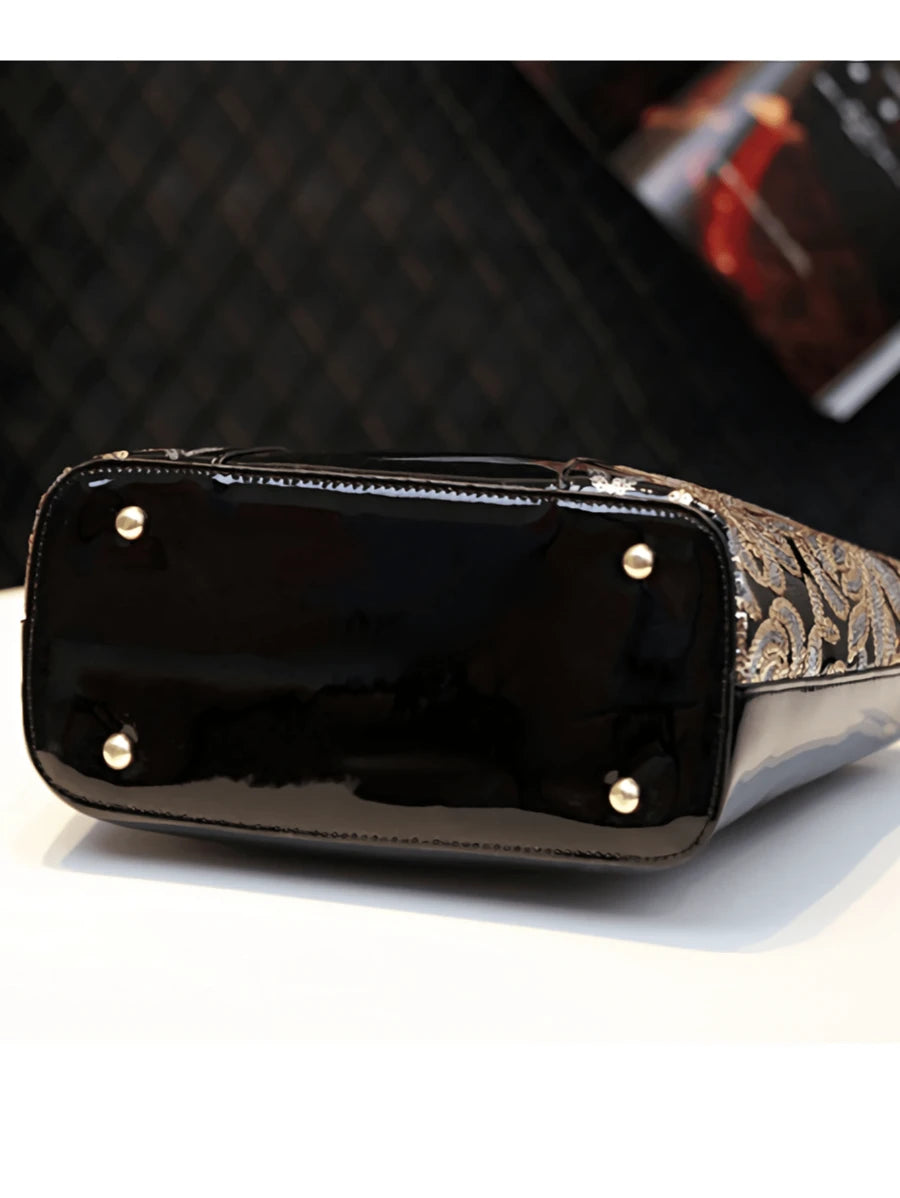 Bolsa Feminina de Couro Envernizado