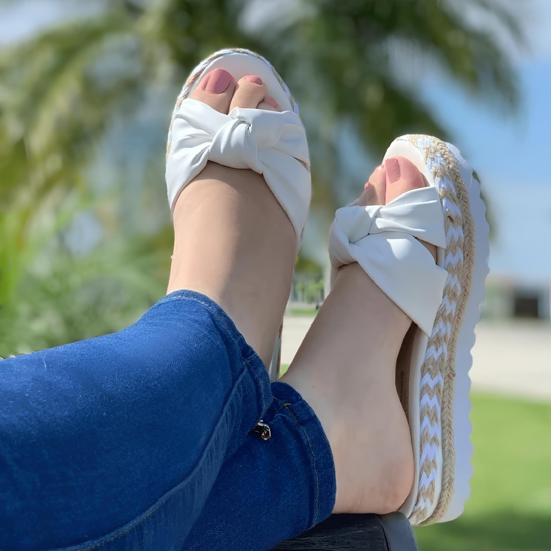 sandália tamanco de nó