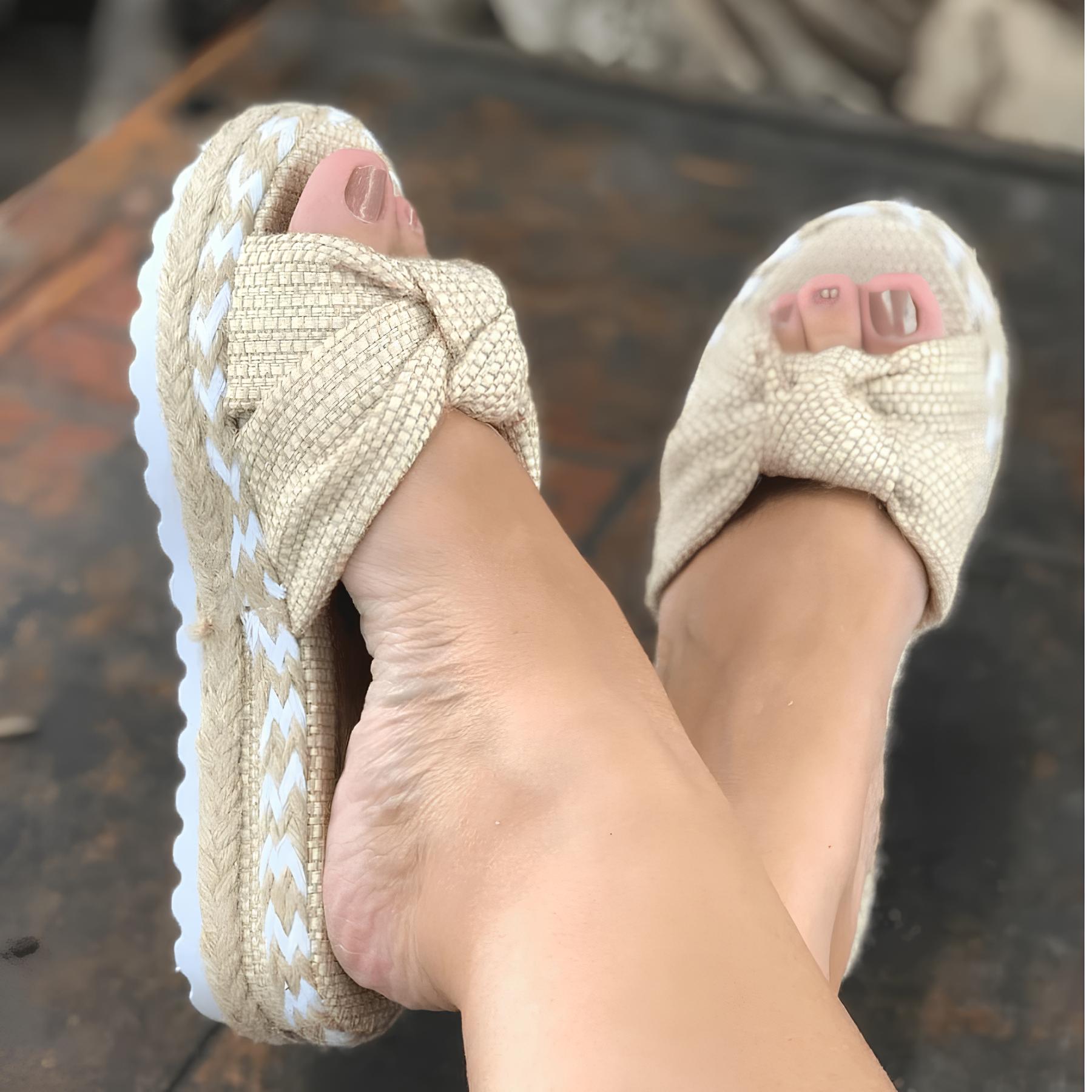 sandália tamanco de nó