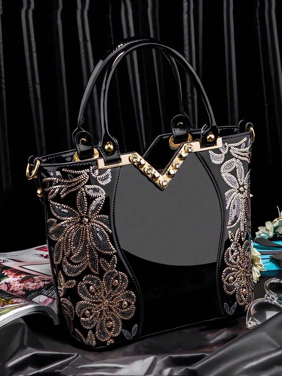 Bolsa Feminina de Couro Envernizado