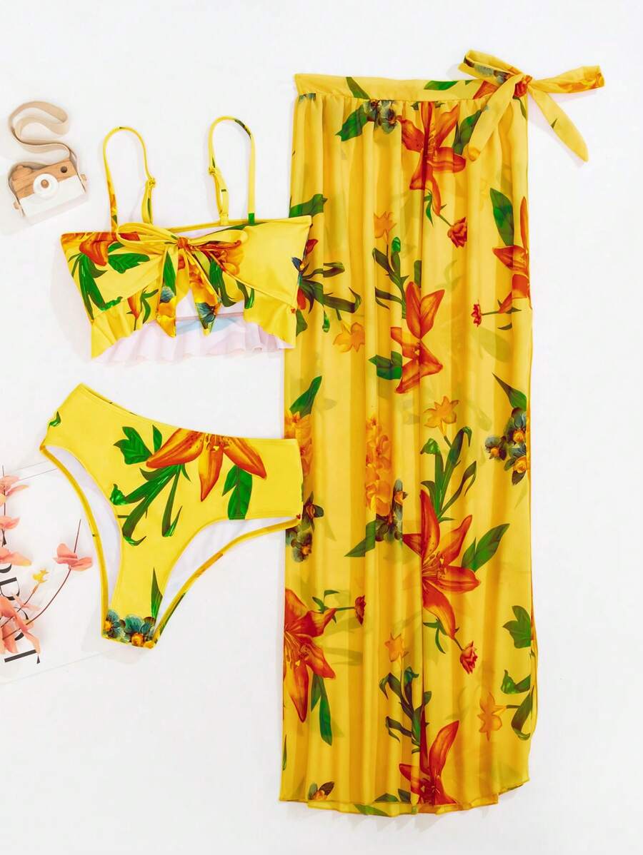 Biquíni Floral 3 Peças - A essência atual do verão