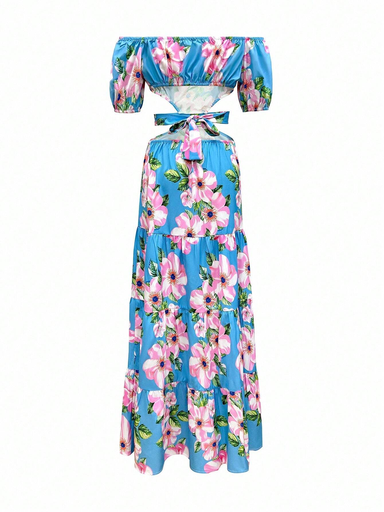 Vestido Longo Boho Azul – Sofisticação e Estilo em 1 Peça