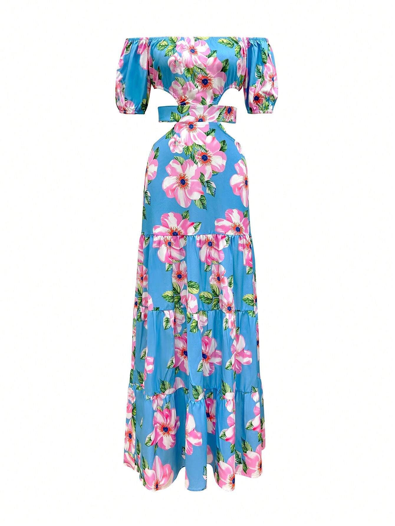 Vestido Longo Boho Azul – Sofisticação e Estilo em 1 Peça