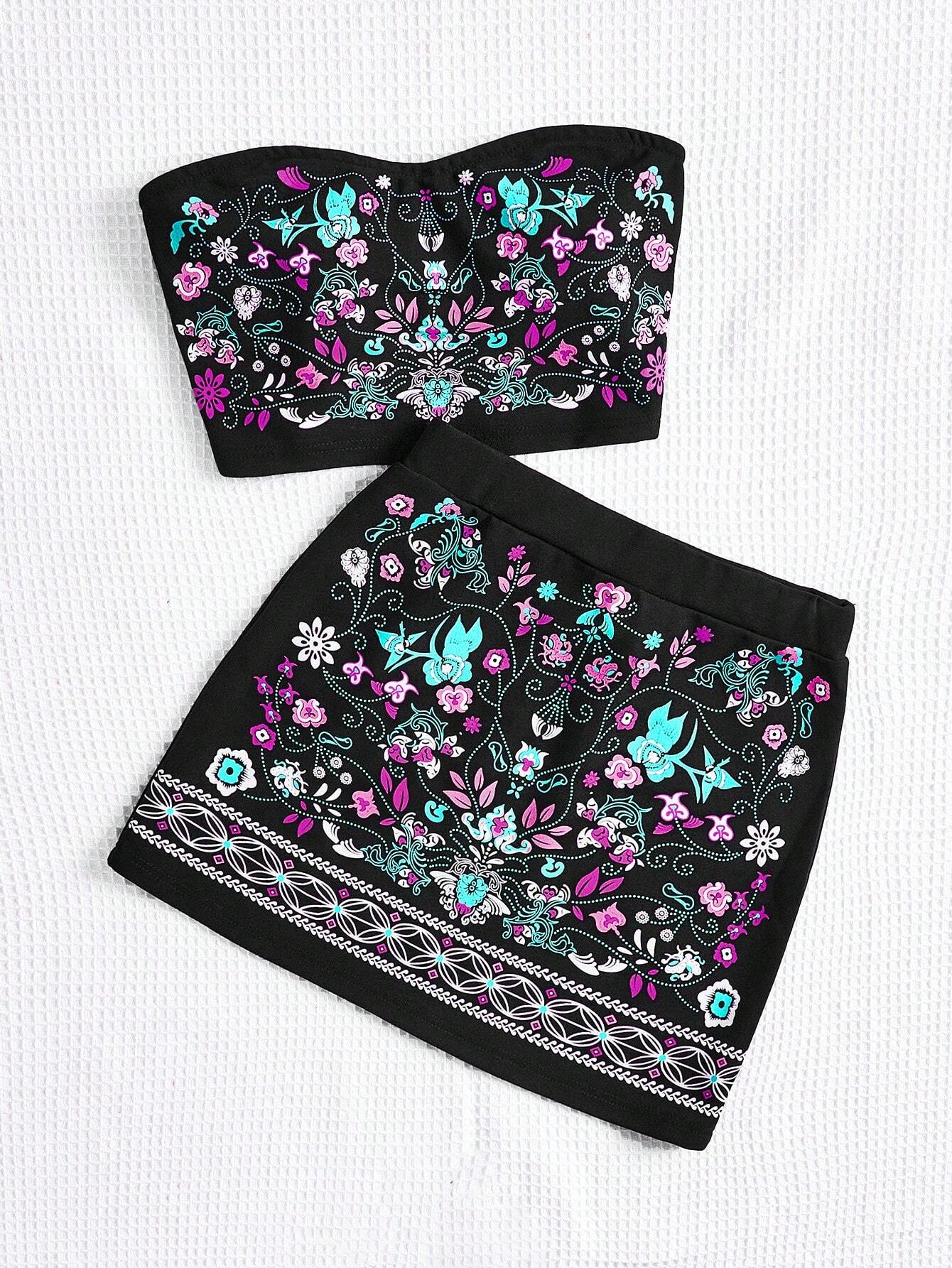 Conjunto Indiano Feminino – Bordado Floral em 2 Cores!