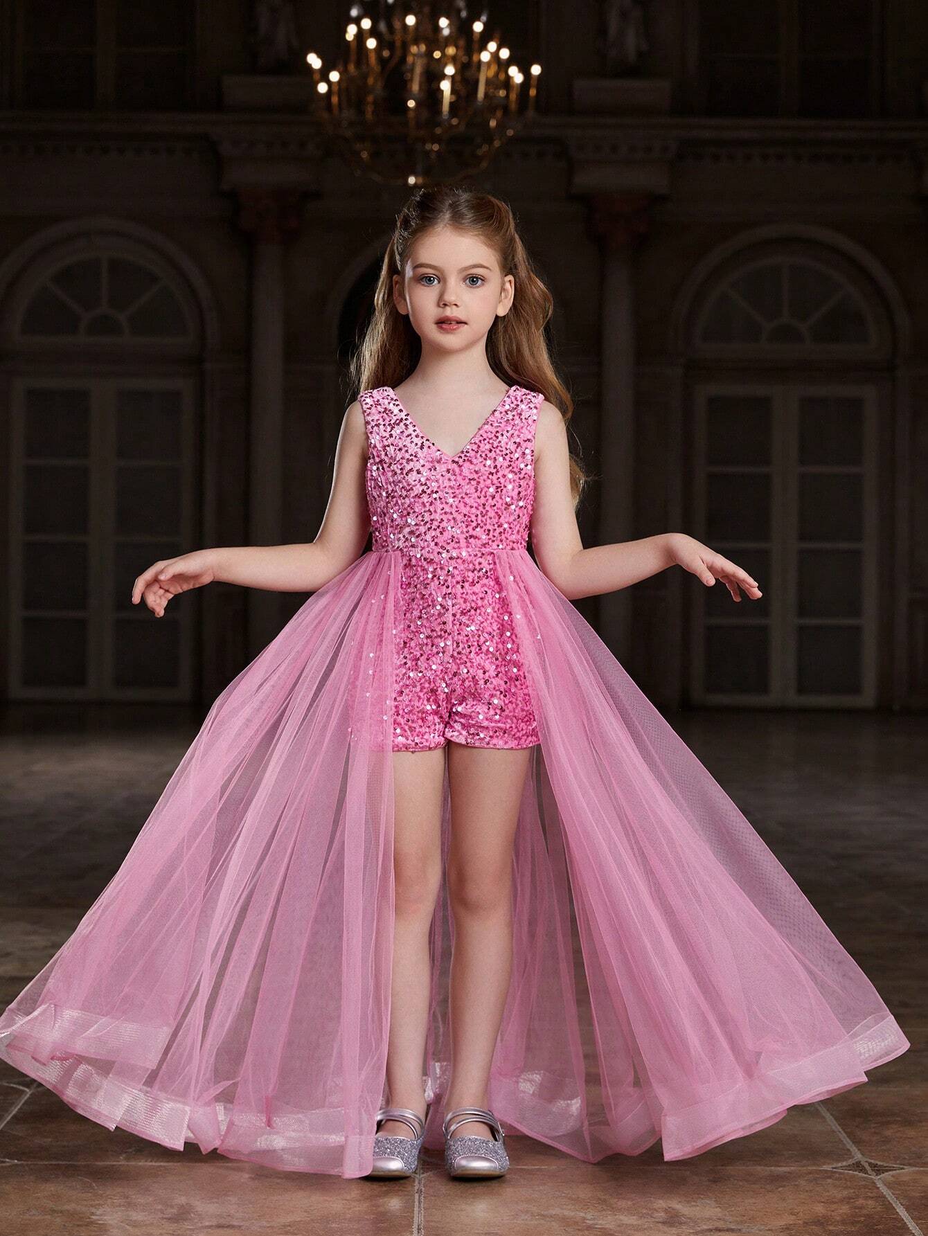 Macacão Infantil para Festa com Lantejoulas – 2 Cores Lindas