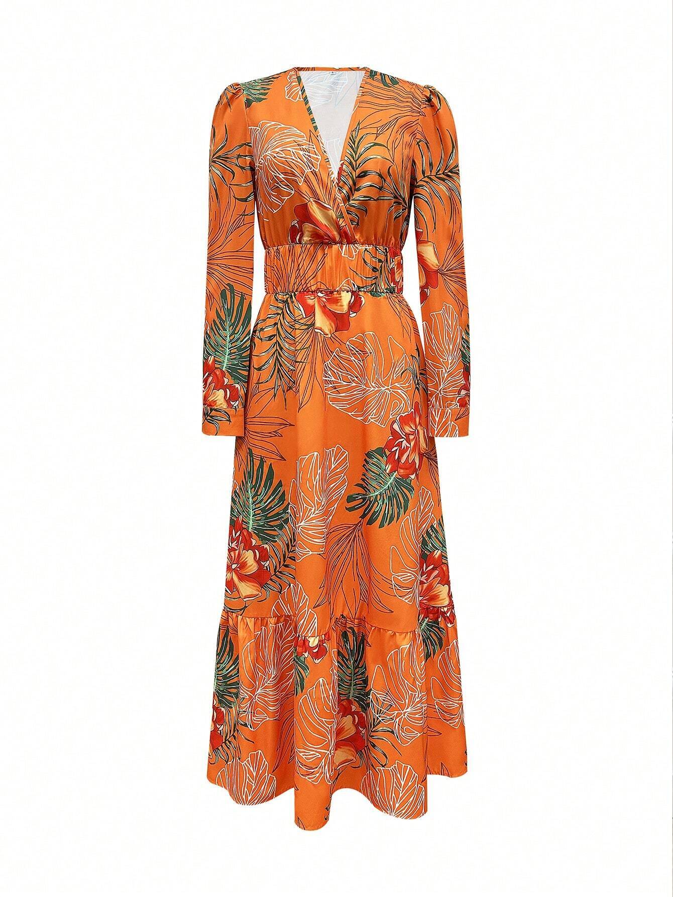 Vestido Longo Estampa Tropical – O Look Perfeito para Suas Férias!