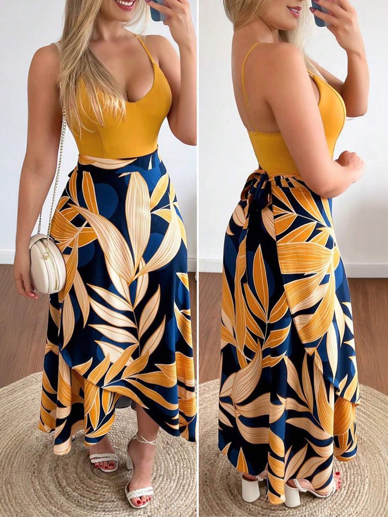 Vestido Longo Boho: Estampa Tropical