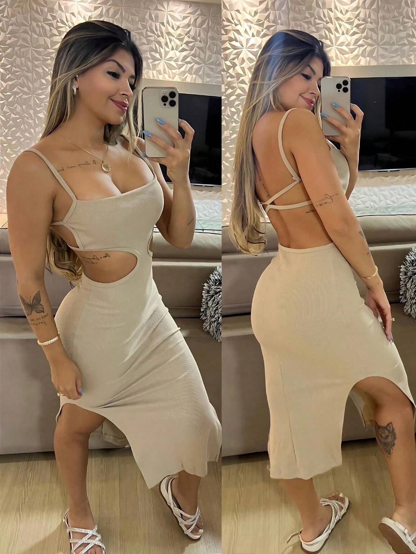 Vestido Midi com Fenda – 9 Cores para Arrasar!