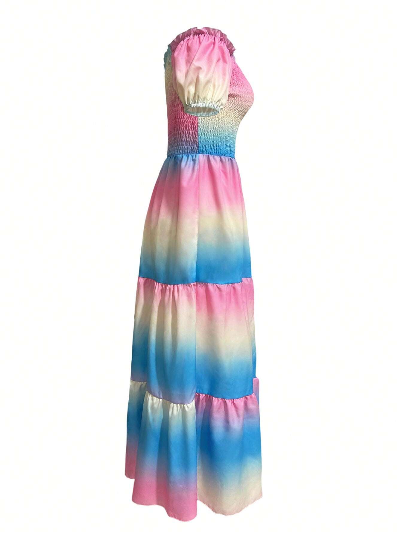 Vestido Longo Degradê: Sofisticação e Estilo em um Só Look!