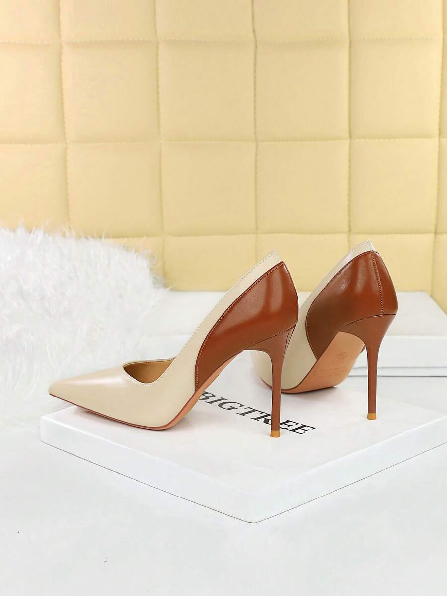 Scarpin de salto alto simples - Moda europeia e americana