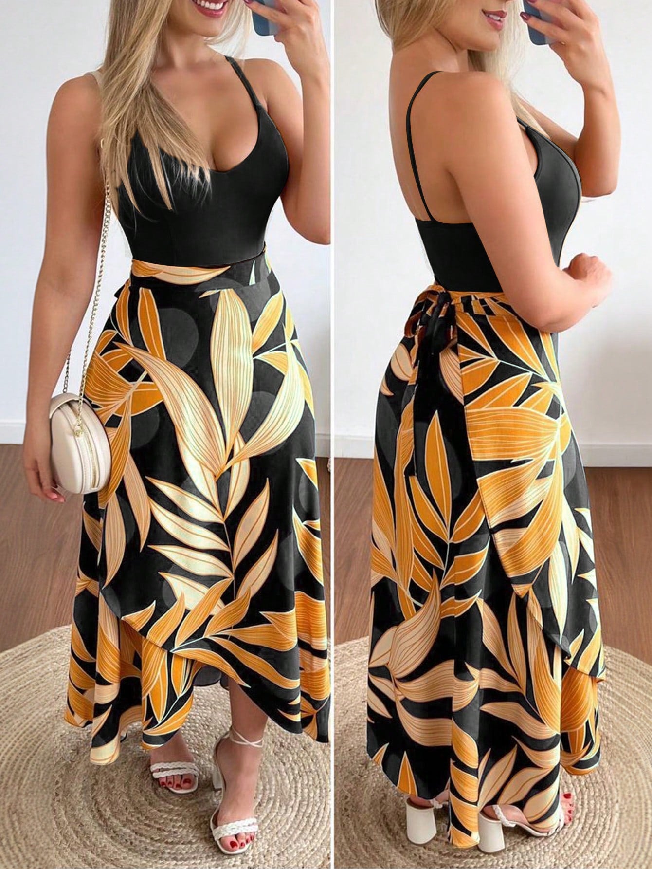 Vestido Longo Boho: Estampa Tropical