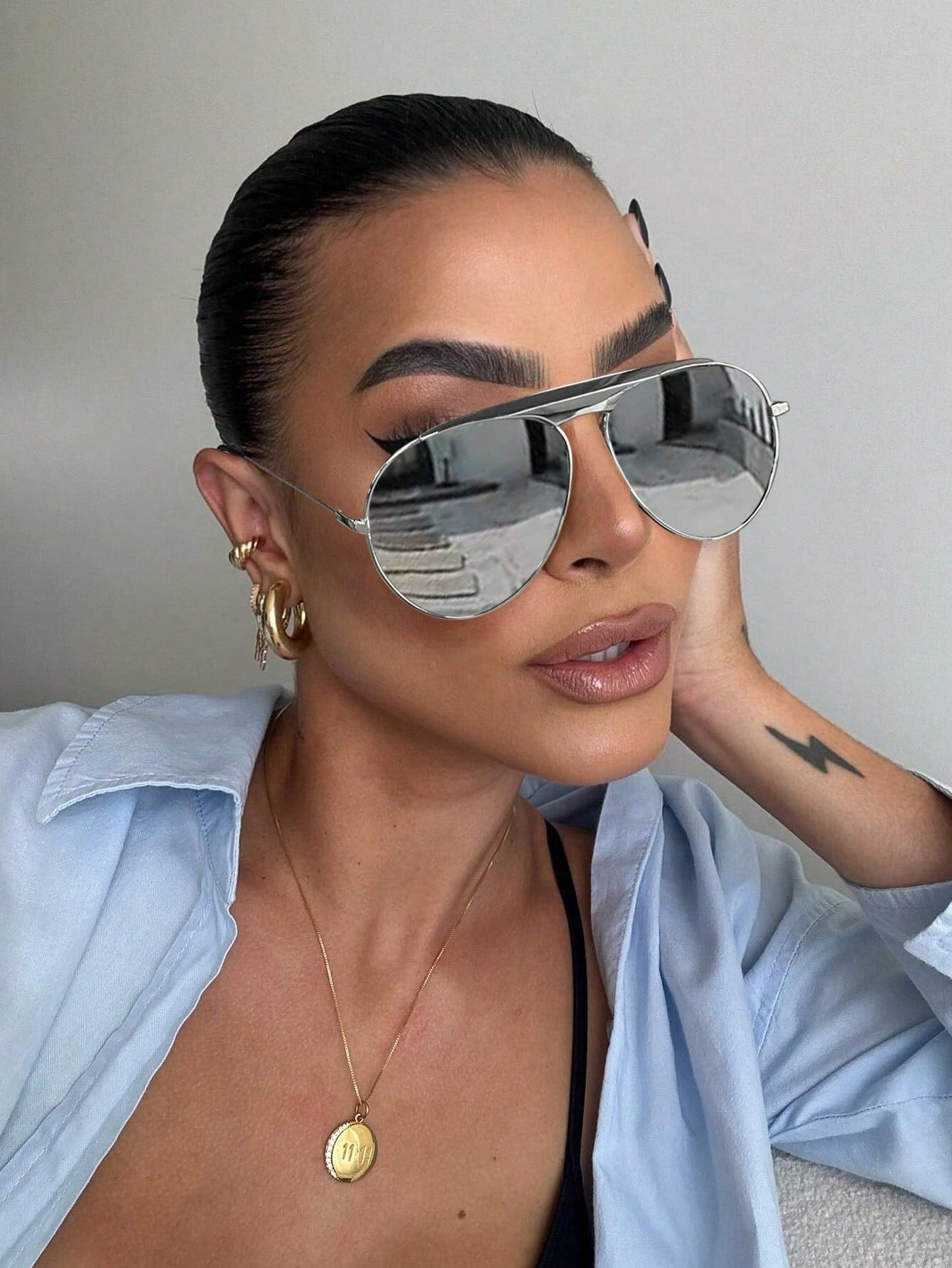 Óculos Feminino Retrô Y2K – Armação Metálica | 4 Cores