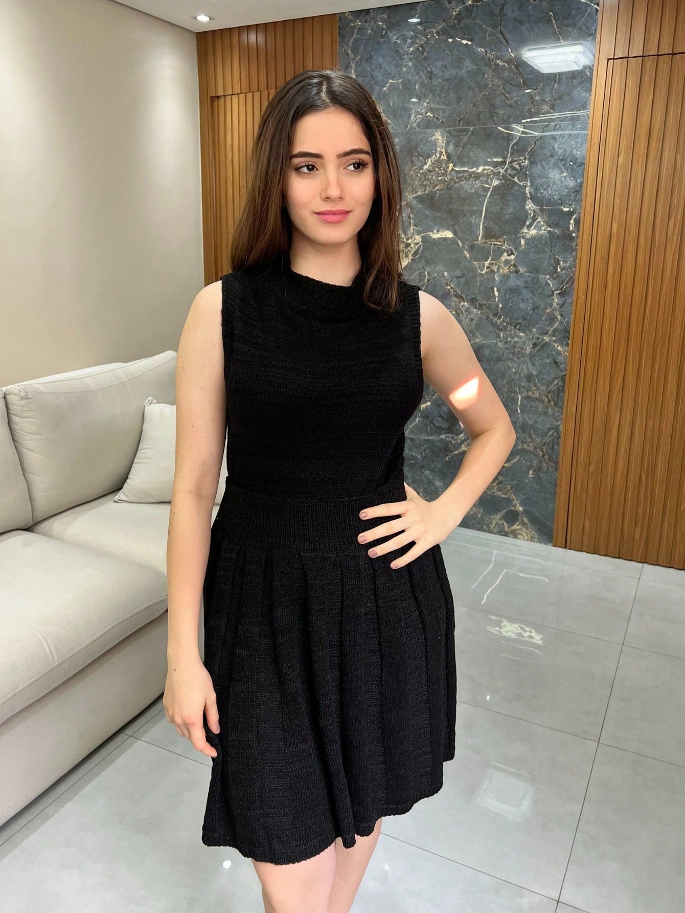 conjunto de trico saia e blusa