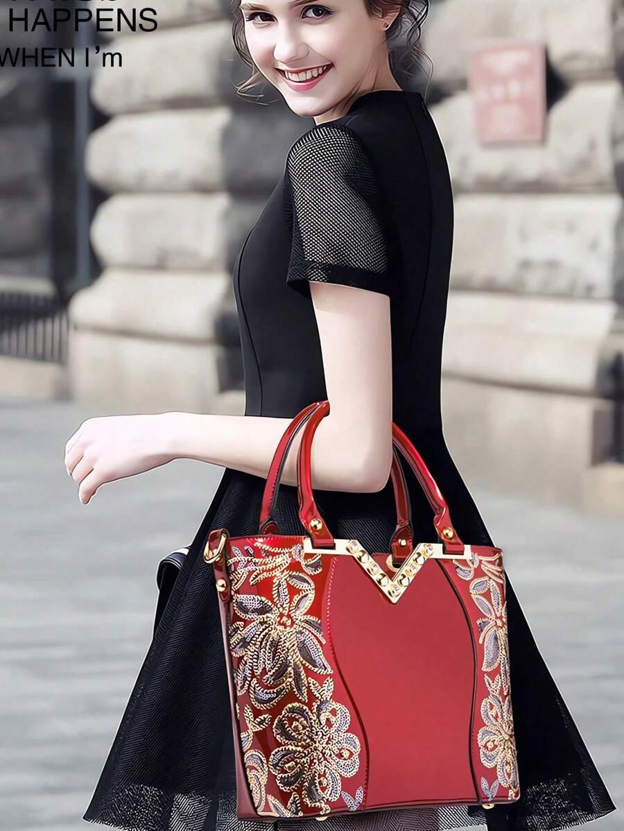 Bolsa Feminina de Couro Envernizado