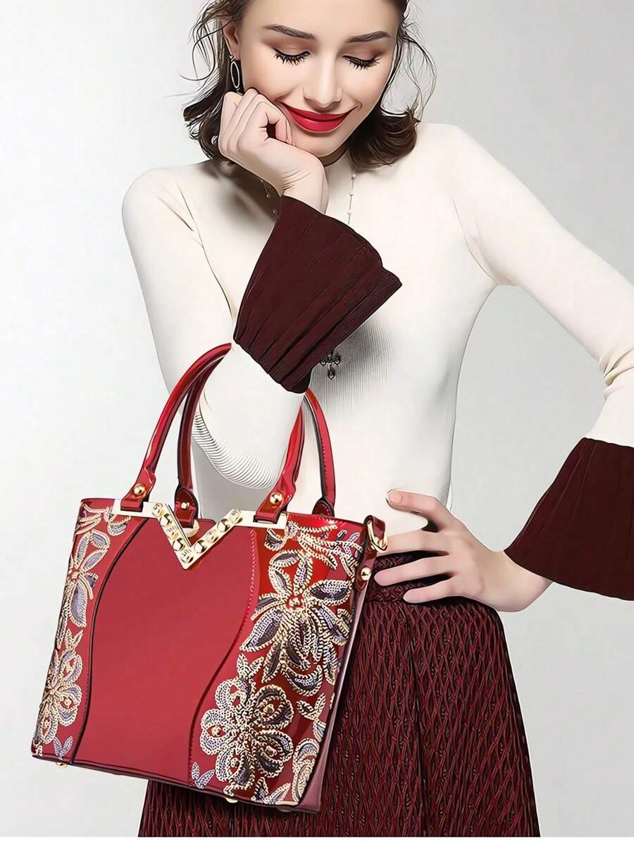 Bolsa Feminina de Couro Envernizado