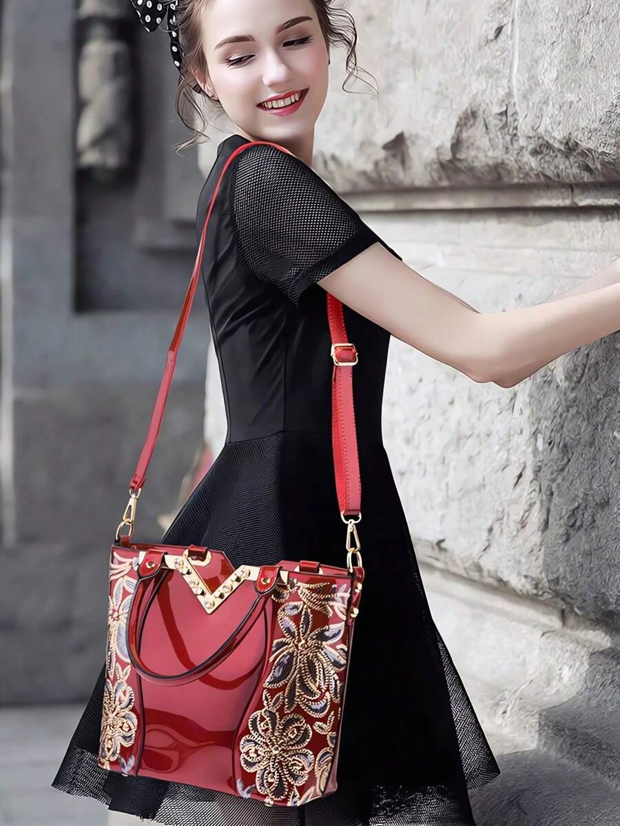 Bolsa Feminina de Couro Envernizado