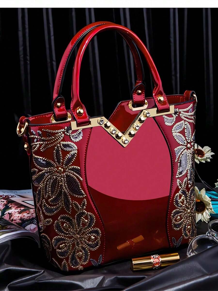 Bolsa Feminina de Couro Envernizado