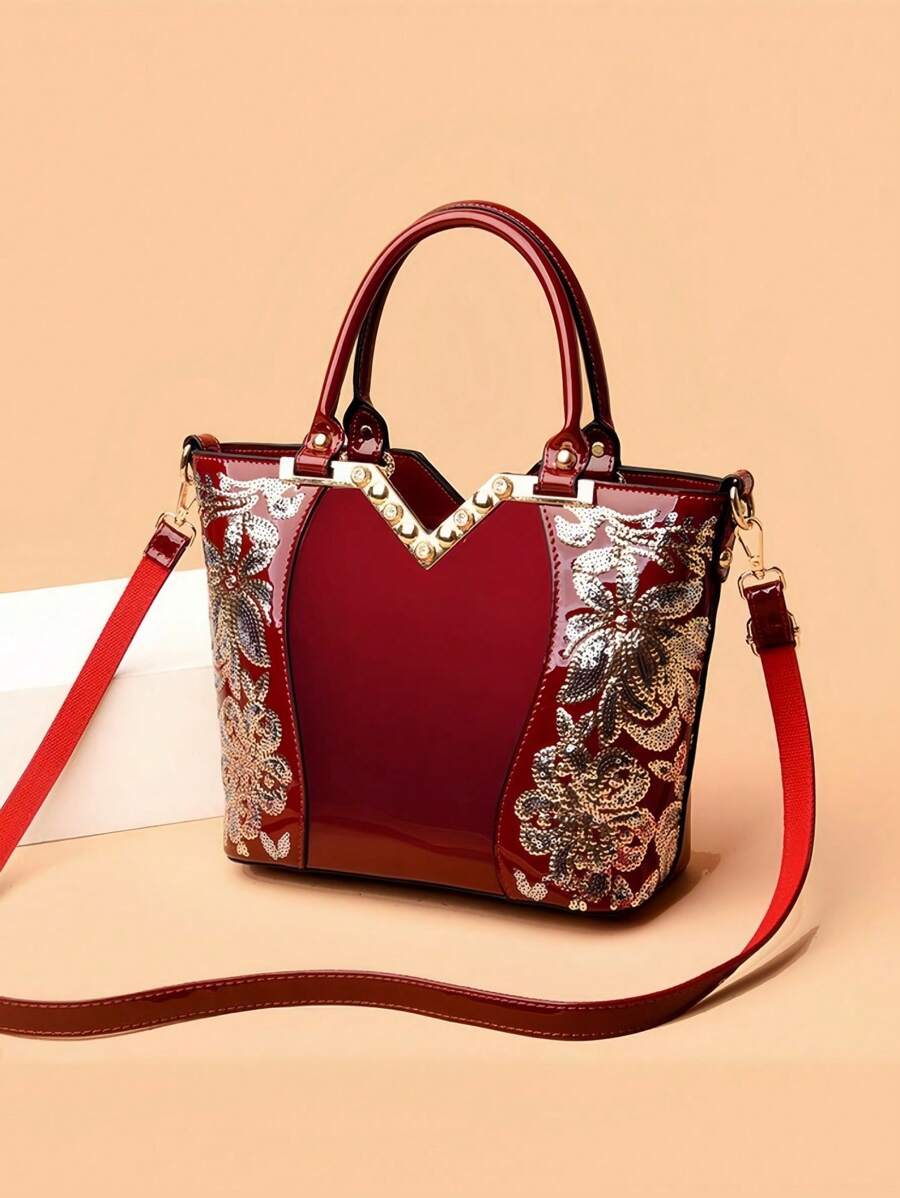 Bolsa Feminina de Couro Envernizado