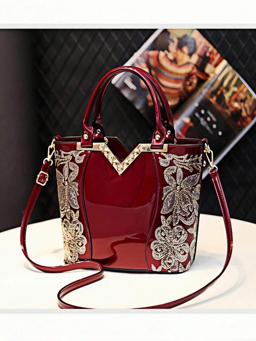 Bolsa Feminina de Couro Envernizado