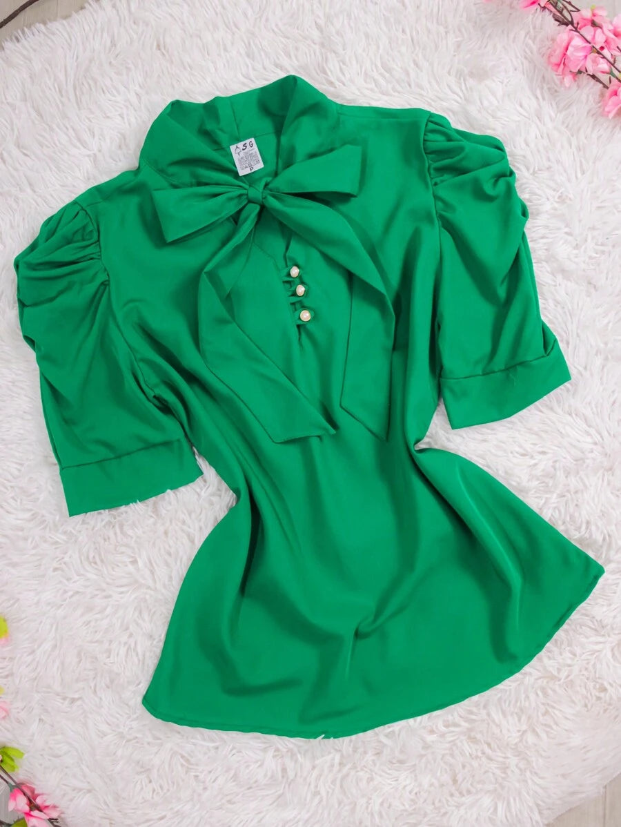 Blusa Feminina Social Manga Bufante