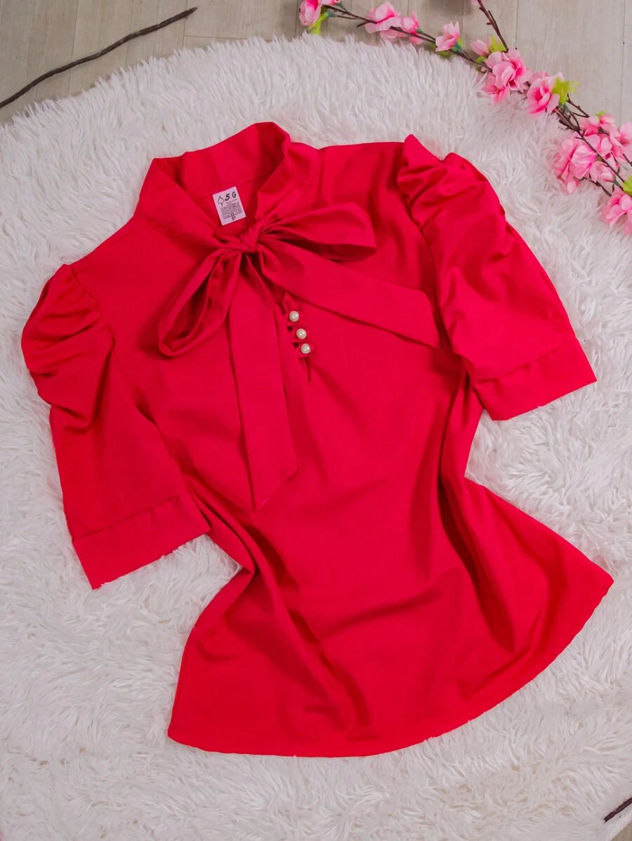 Blusa Feminina Social Manga Bufante