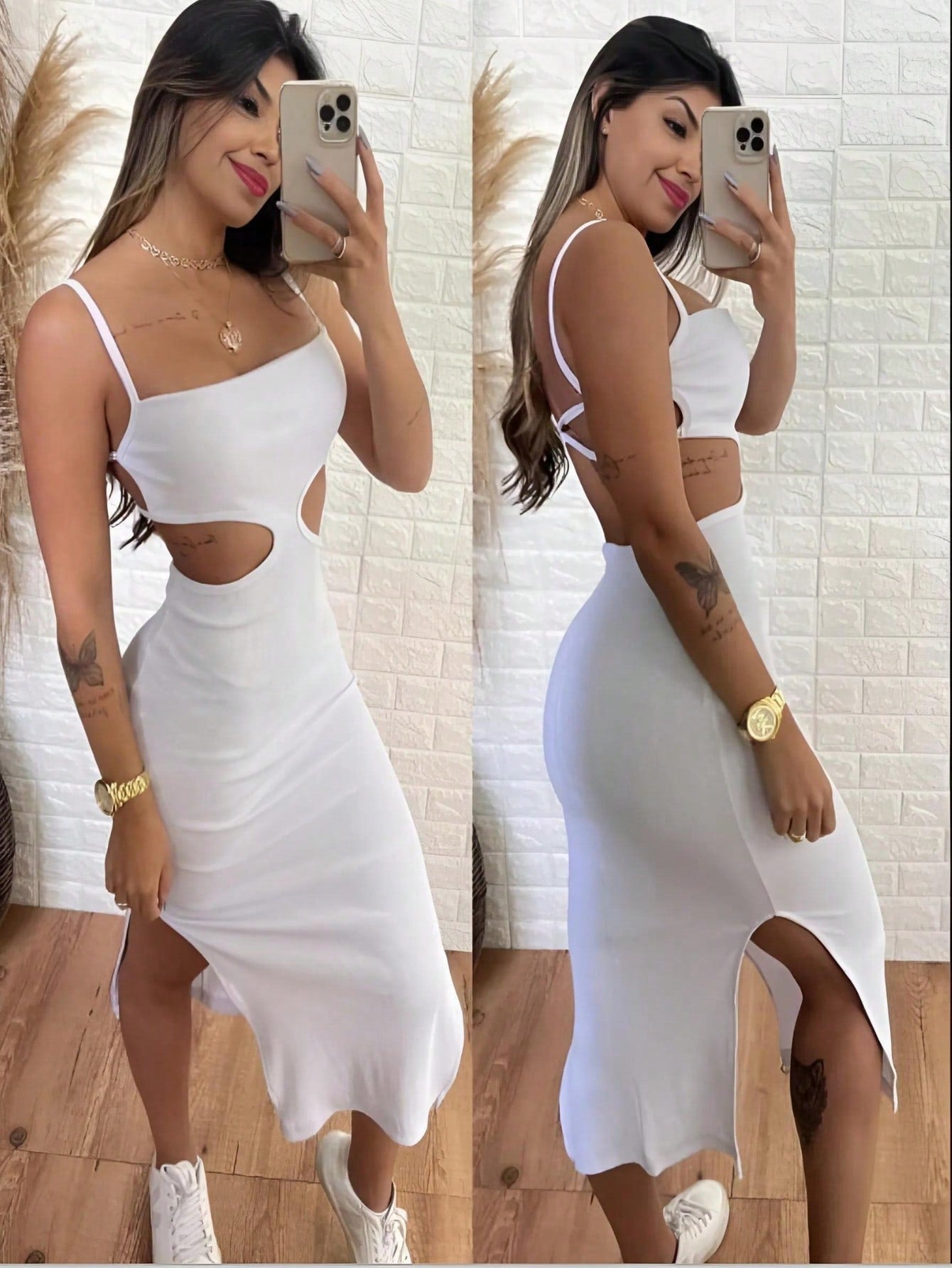Vestido Midi com Fenda – 9 Cores para Arrasar!