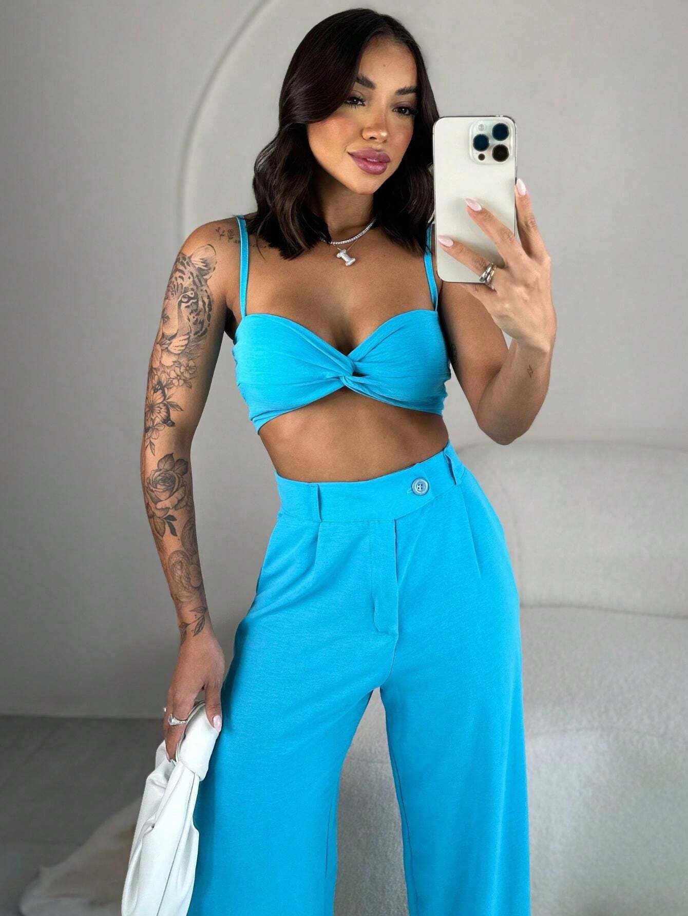 Conjunto Calça e Cropped – 3 Cores e Modelagem Perfeita!