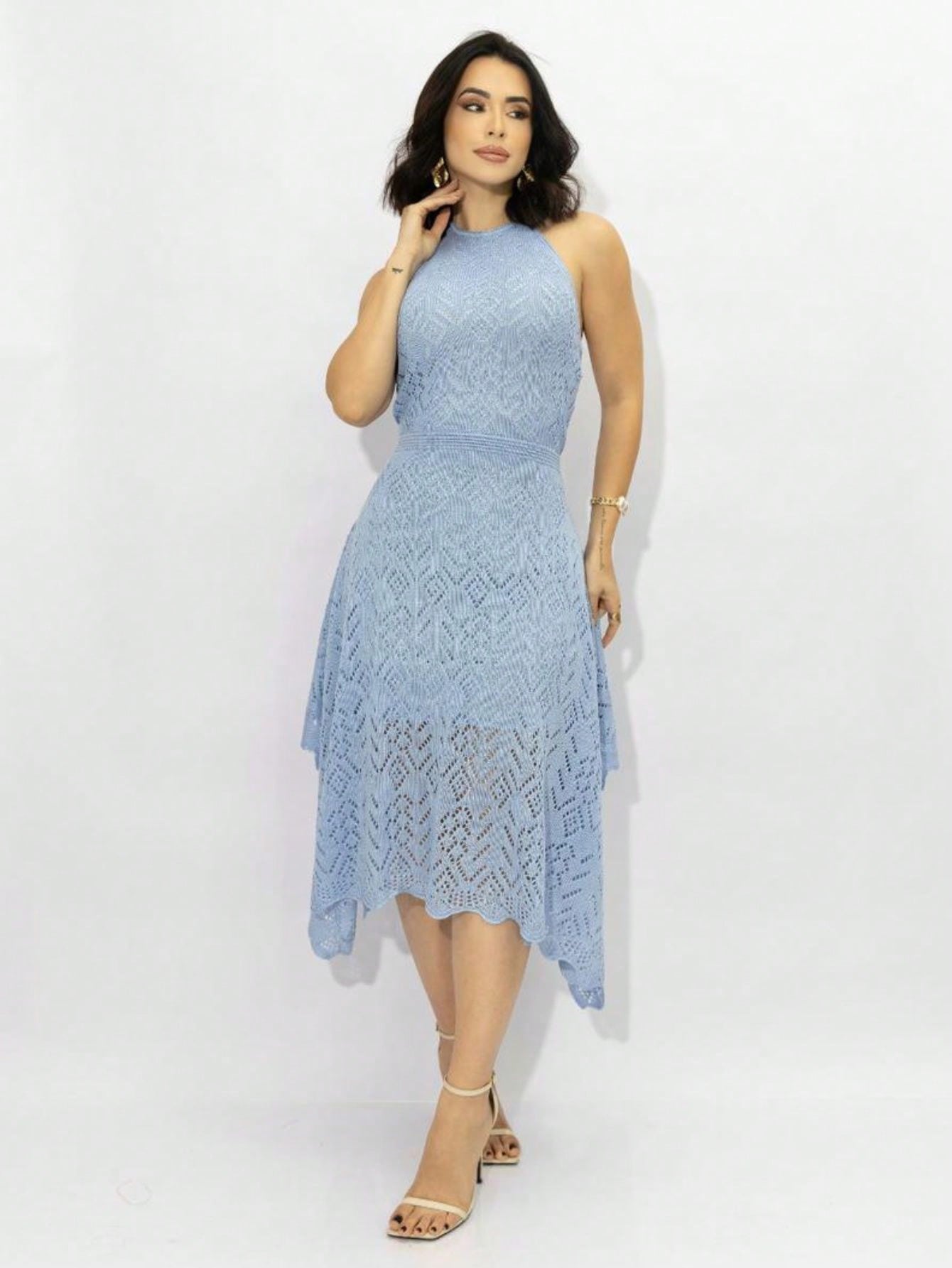 Vestido Midi Crochê Rendado – 7 Cores para Arrasar!