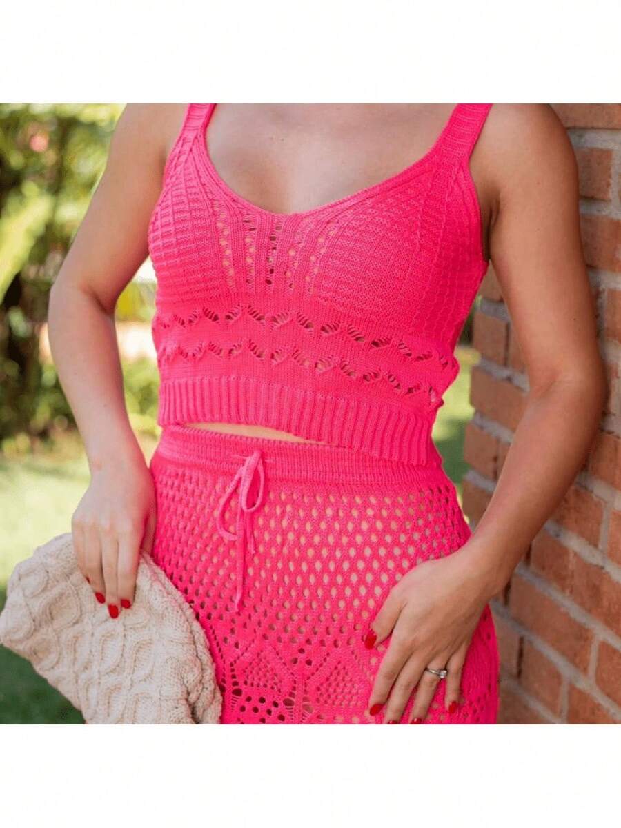 Conjunto em Crochê Frescor – Seu Look Perfeito para o Verão! ☀️