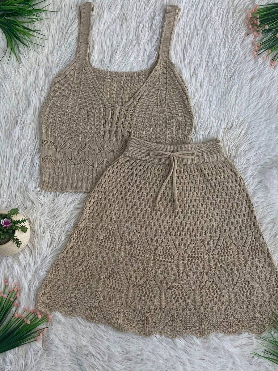 Conjunto em Crochê Frescor – Seu Look Perfeito para o Verão! ☀️