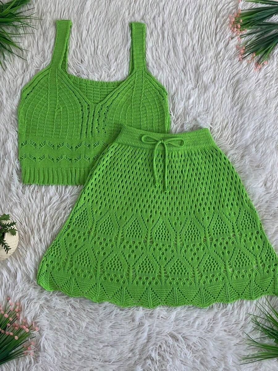 Conjunto em Crochê Frescor – Seu Look Perfeito para o Verão! ☀️