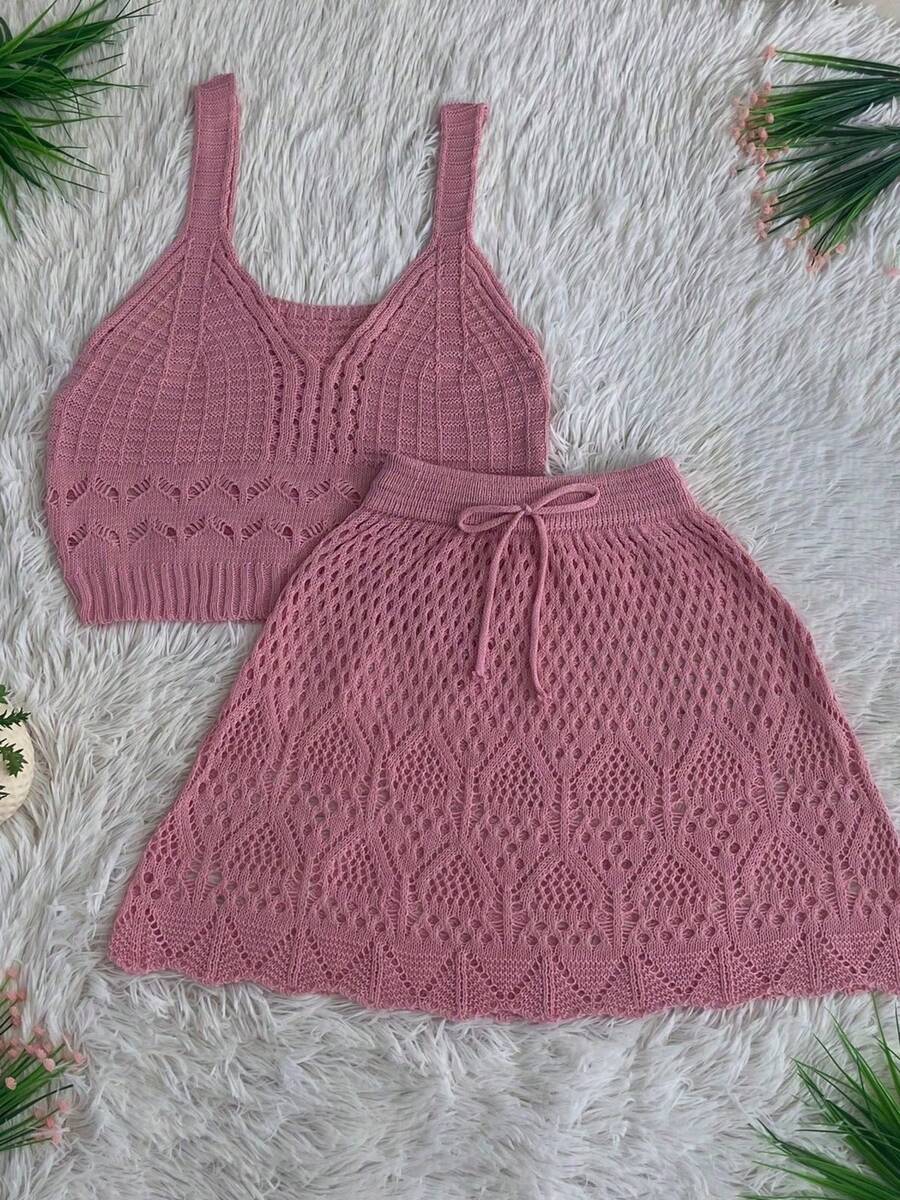 Conjunto em Crochê Frescor – Seu Look Perfeito para o Verão! ☀️