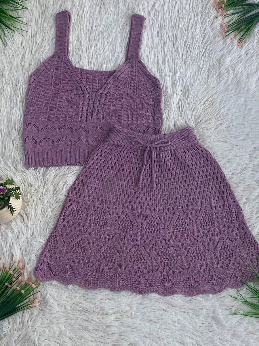 Conjunto em Crochê Frescor – Seu Look Perfeito para o Verão! ☀️