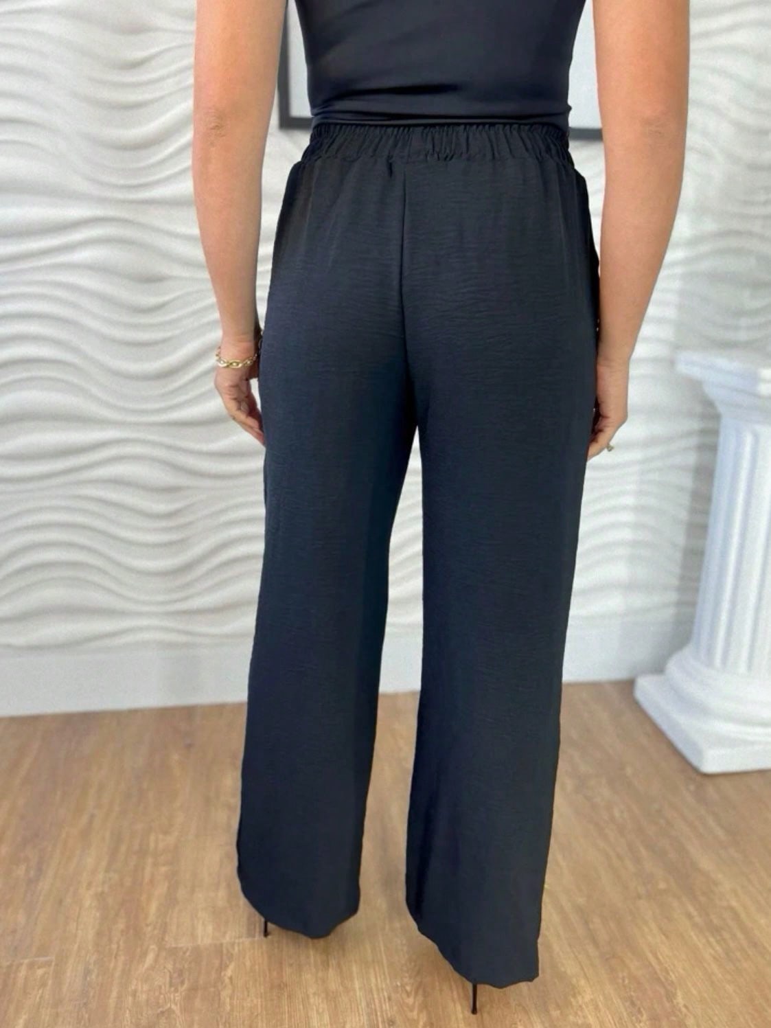 Calça Pantalona Cintura Alta – 12 Cores e Conforto