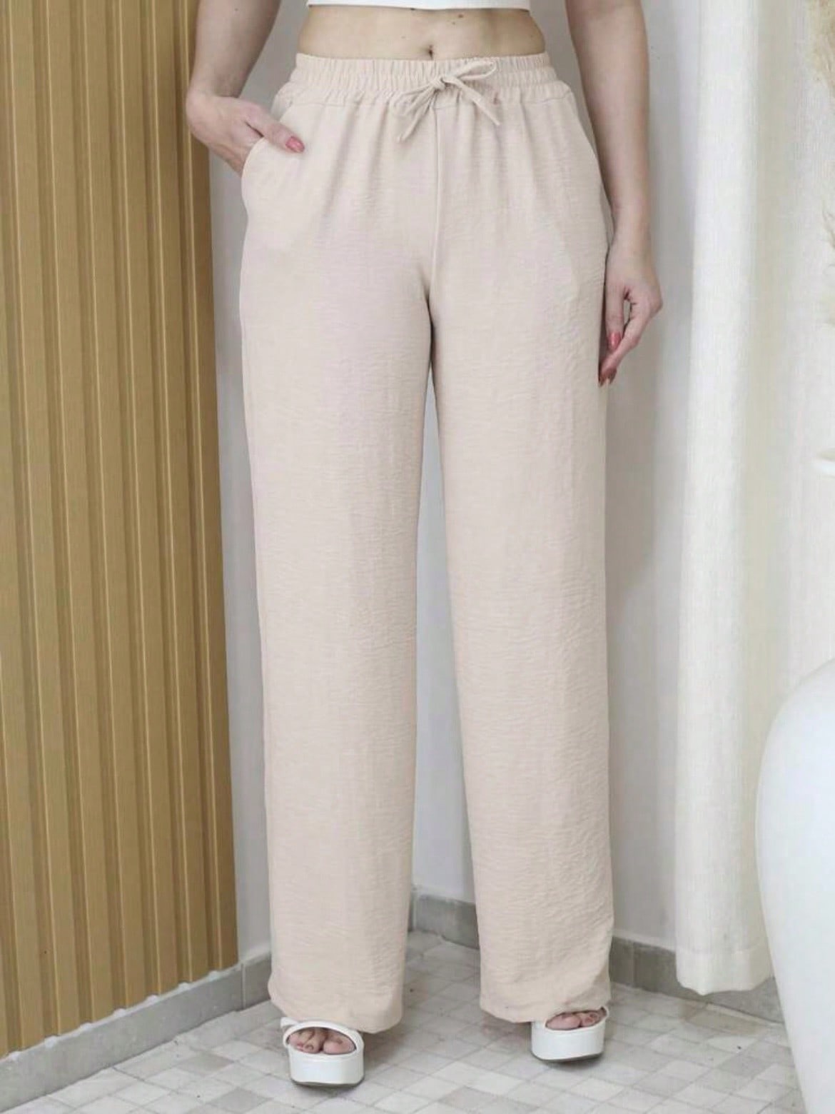 Calça Pantalona Cintura Alta – 12 Cores e Conforto