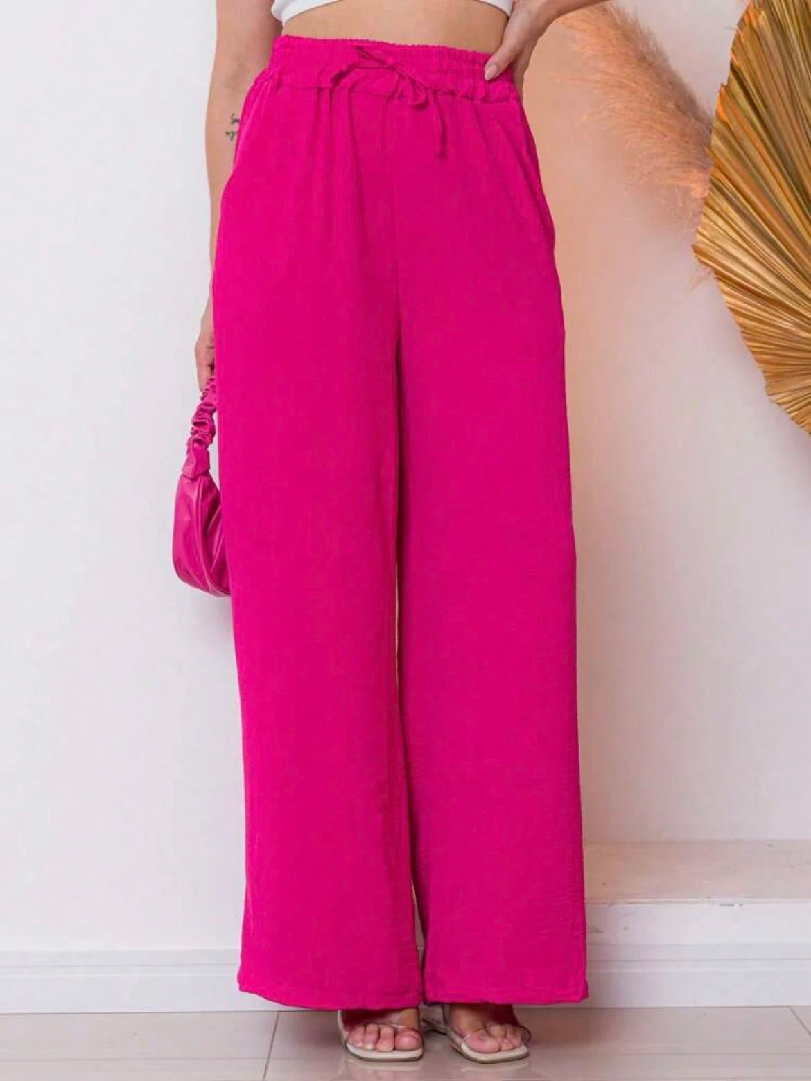 Calça Pantalona Cintura Alta – 12 Cores e Conforto